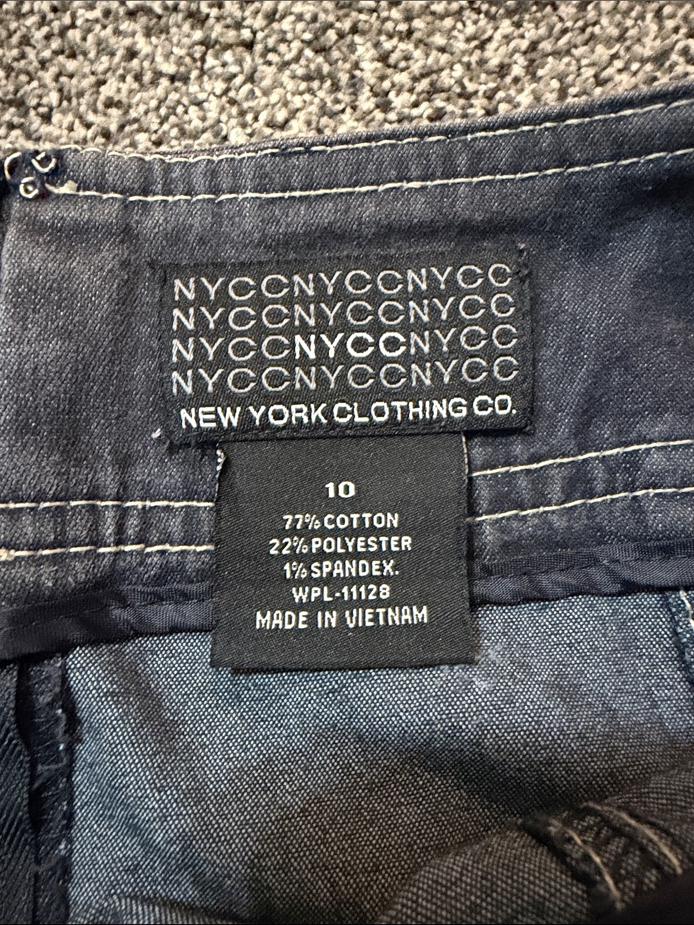 A-Line Denim Maxi Skirt in Dark Blue - Picture 2 of 3